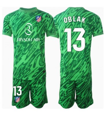 Atletico Madrid Jan Oblak #13 Brankář Venkovní dres komplet pro Děti 2024-25 Krátkým Rukávem (+ Krátké kalhoty)